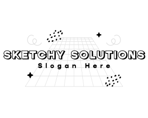 Playful Quirky Doodle Drawing logo
