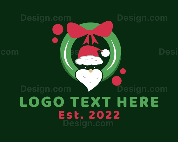 Santa Claus Wreath Logo