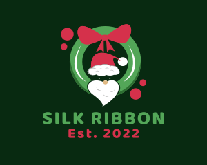 Santa Claus Wreath  logo design