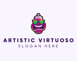 Cartoon Spray Can logo design