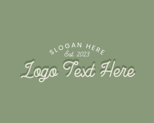 Elegant Script Apparel Logo