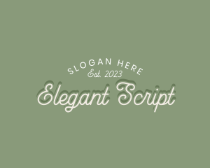 Elegant Script Apparel logo design