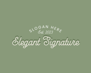 Elegant Script Apparel logo design