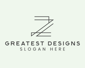 Minimalist Architect Letter Z logo design