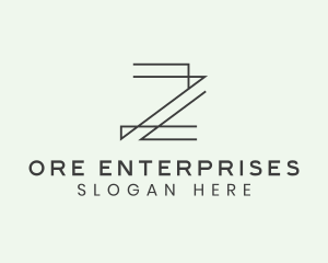 Minimalist Architect Letter Z logo design