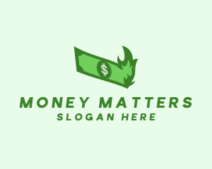 Burn Money Currency logo design