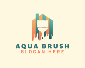 Home Painter Paint Brush logo design