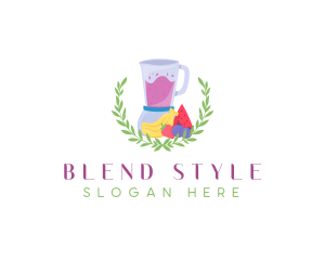 Fruit Shake Blender logo design