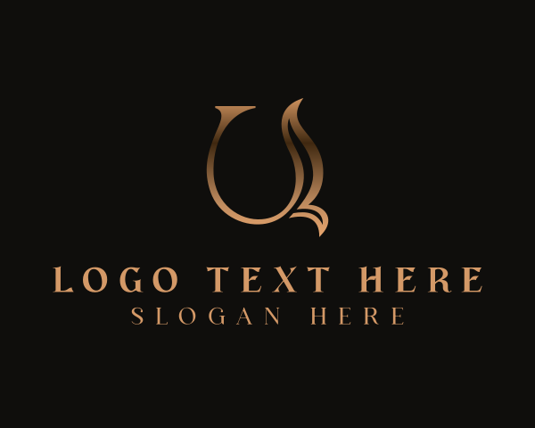 Elegant Decorative Letter U logo