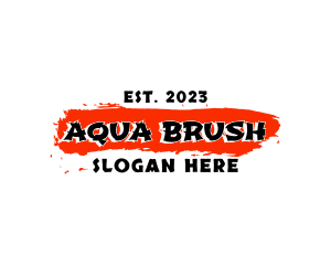 Brush Paint Wordmark logo design