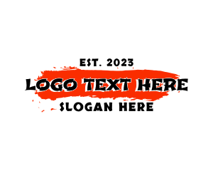 Texture - Brush Paint Wordmark logo design