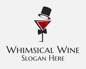 Gentleman Wine Glass logo design