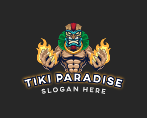 Tiki Man Gaming logo design