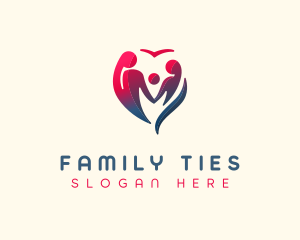 Family Parenting Heart logo design