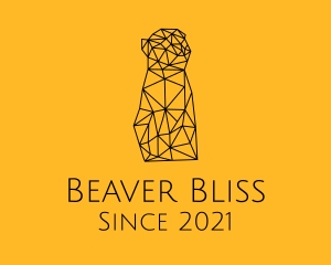 Geometric Beaver Creature logo