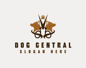 Dog Grooming Scissors logo design