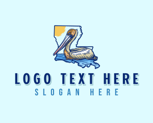 Louisiana Pelican Bird logo