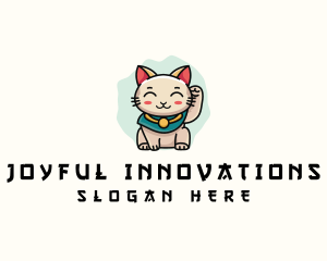 Cute Lucky Cat  logo