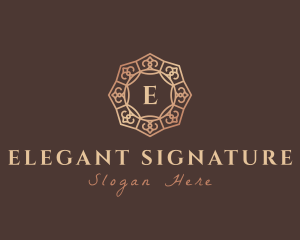 Elegant Mandela Pattern Boutique logo design