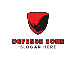 Rhino Shield Defense logo design