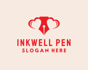 Pen Love Writer logo design