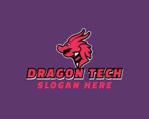 Dragon Monster Head logo design