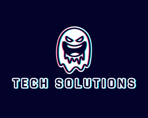 Glitch Horror Ghost Gaming logo