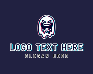Glitch Horror Ghost Gaming logo