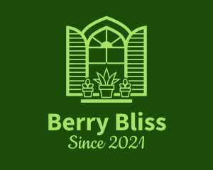 Green Window Plant logo design