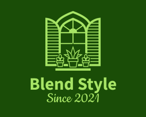 Green Window Plant logo design