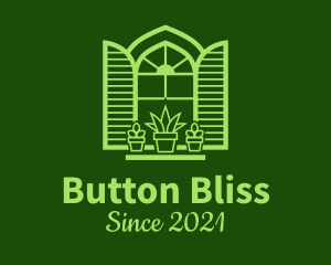 Green Window Plant logo design