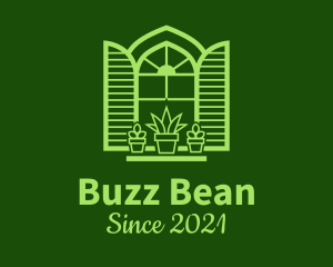 Green Window Plant logo design