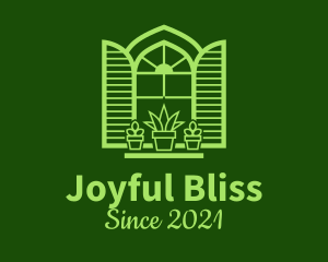 Green Window Plant logo design