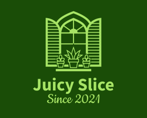 Green Window Plant logo design