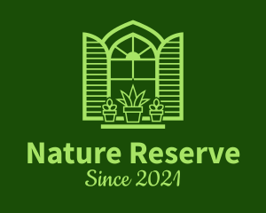 Green Window Plant logo design