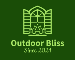 Green Window Plant logo design