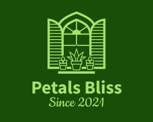 Green Window Plant logo design