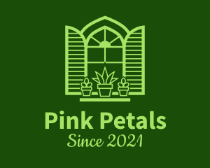 Green Window Plant logo design