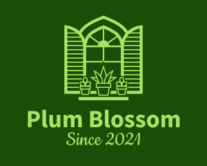 Green Window Plant logo design