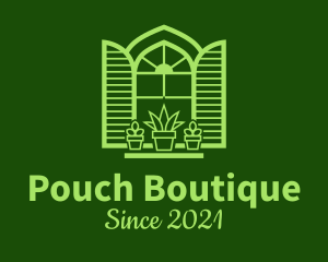 Green Window Plant logo design