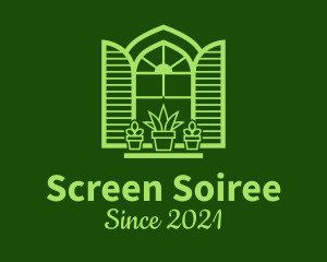 Green Window Plant logo design