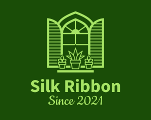 Green Window Plant logo design