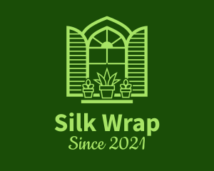 Green Window Plant logo design