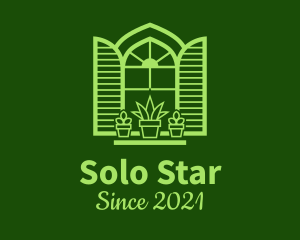 Green Window Plant logo design