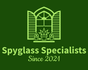 Green Window Plant logo design