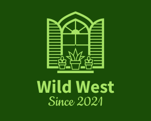 Green Window Plant logo design