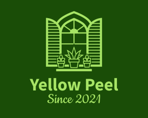 Green Window Plant logo design