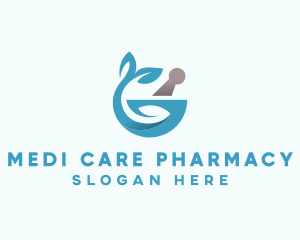 Medical Pharmacy Chemist Mortar logo design