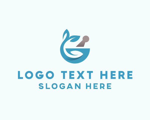 Blue Leaf logo example 1