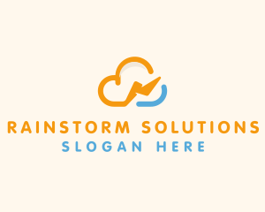 Storm Cloud Weather logo design